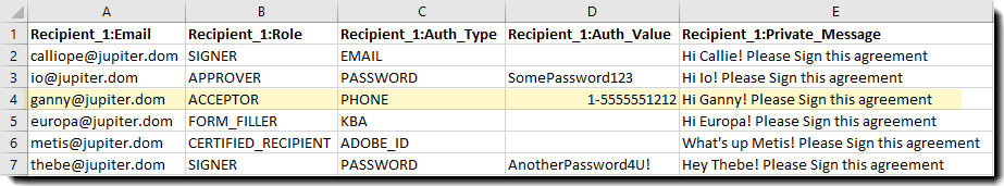 The Send in Bulk CSV with the phone authentication highlighted