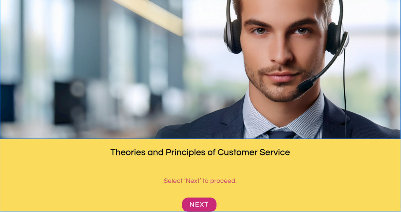 Interface showing the generated image using the prompt: Call center agent