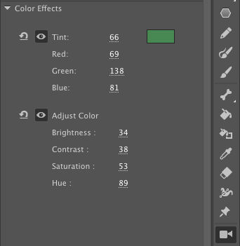 Camera color effects