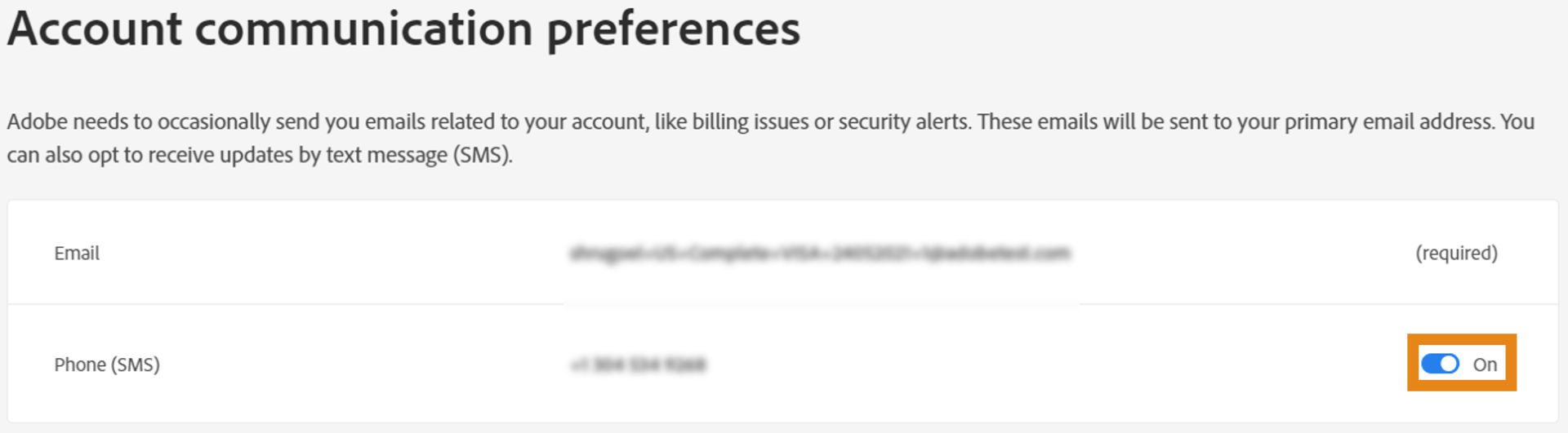 Disable Mobile notifications check box