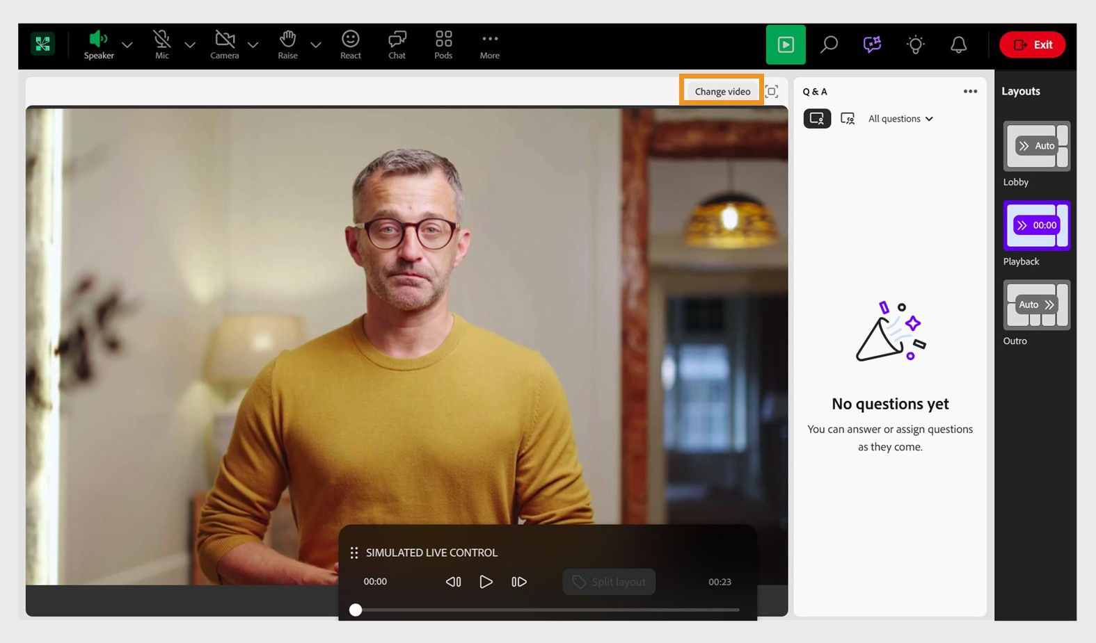 Playback pod interface