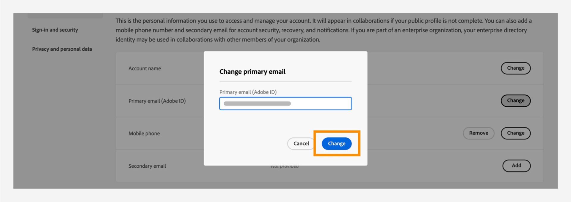 Change your primary email address.