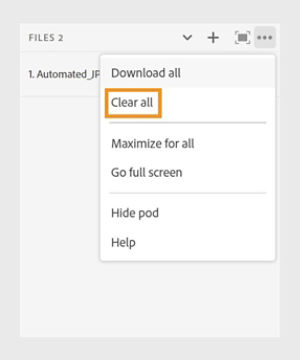 Clear content in the File pod