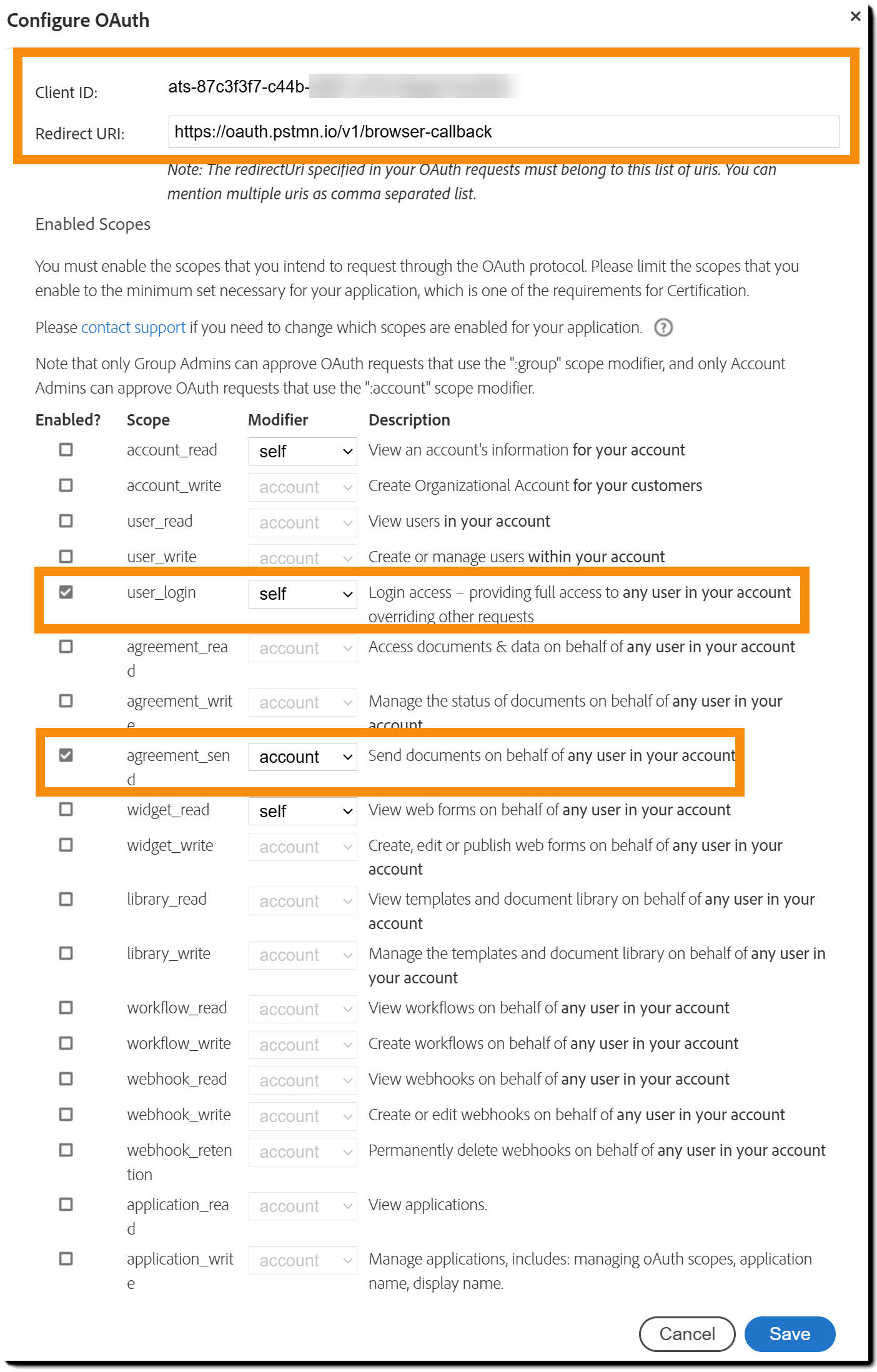 Configure OAuth for Postman