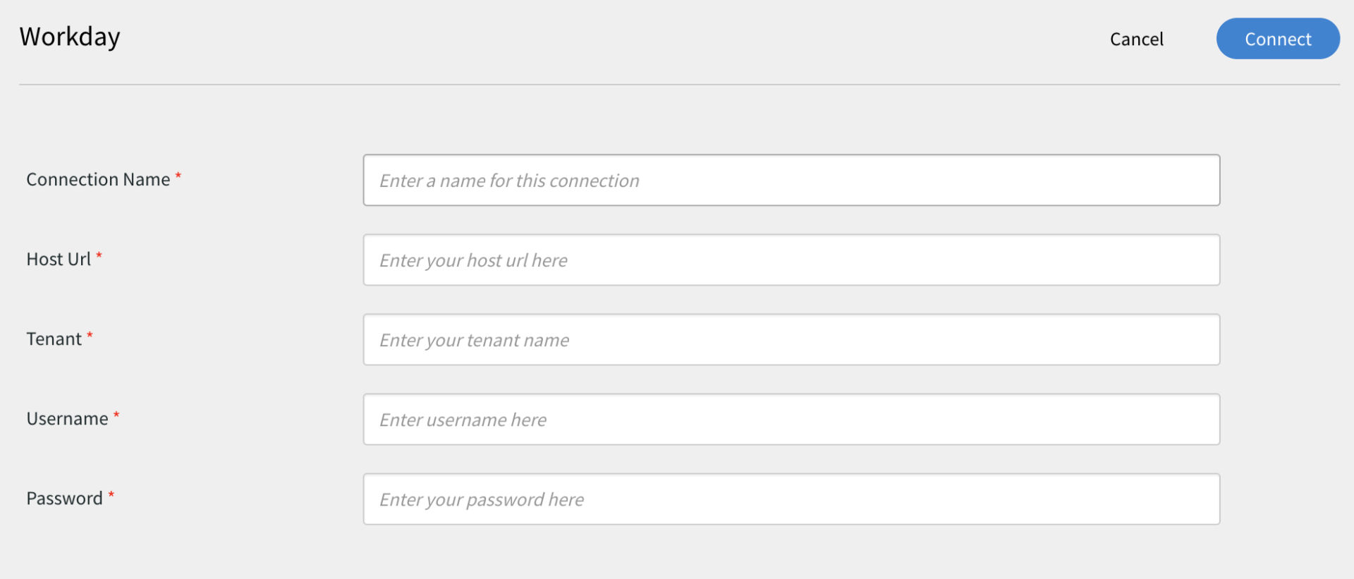 Configure Workday connector