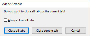 Confirm before closing tab or document