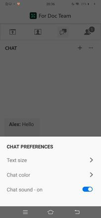 Connect chat preferences