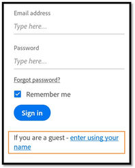 Guest login