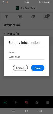 Edit my information dialog