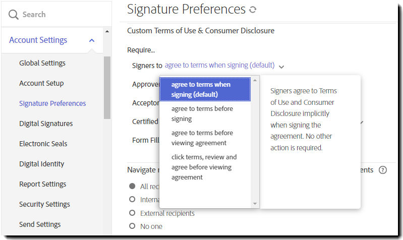 Implicit Consent Setting