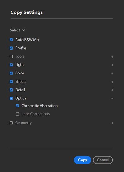 Kies Instellingen bewerken om te kopiëren