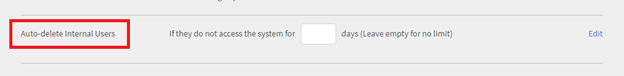 Auto-delete internal users