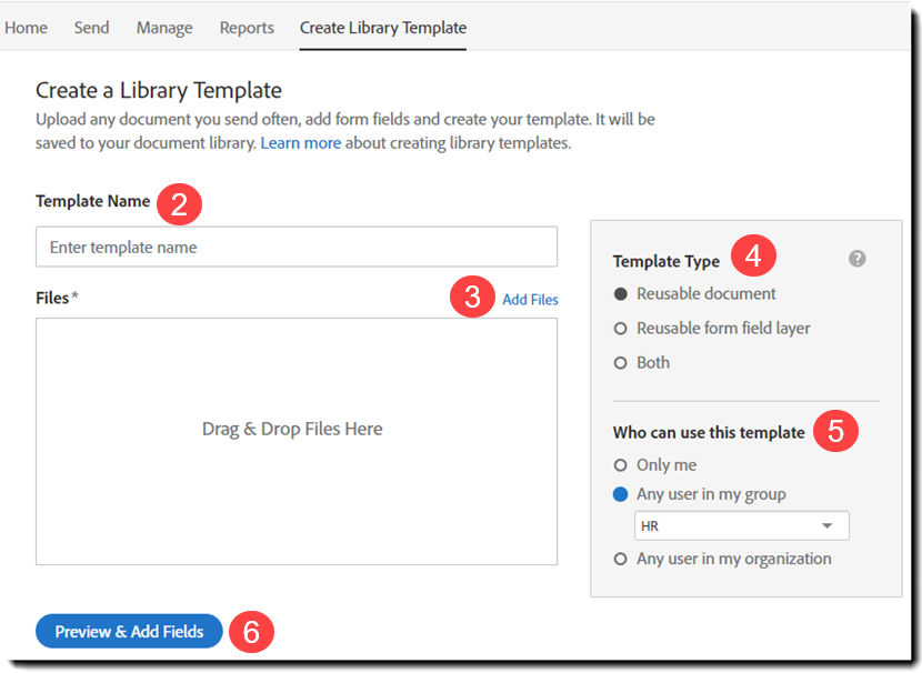 Configure a template