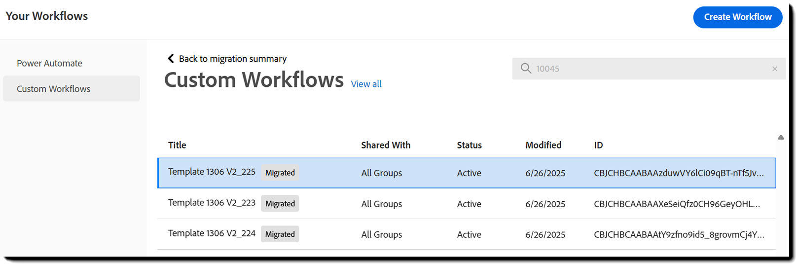 Migrated Templates