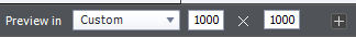 Custom preview dimensions