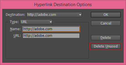 Hyperlink destination options