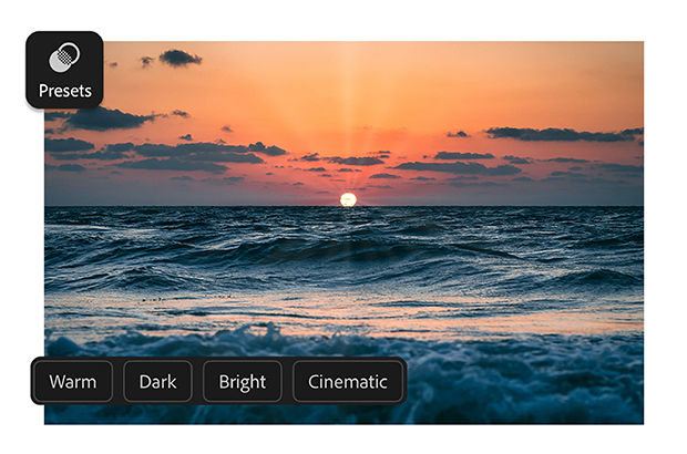 Photo of a sunset on the ocean