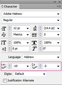 Change the position of diacritical marks