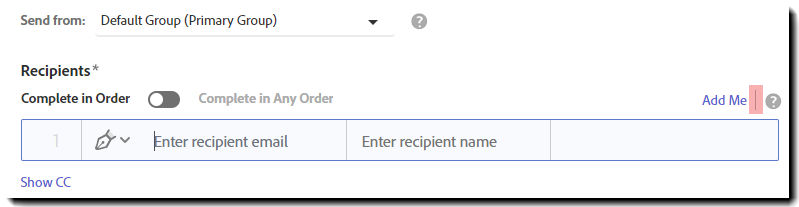Enable recipient groups