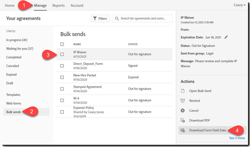Download form field data