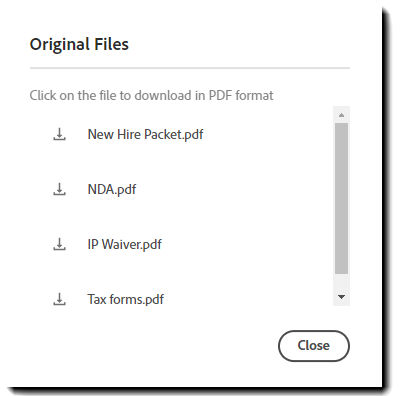 Select the files