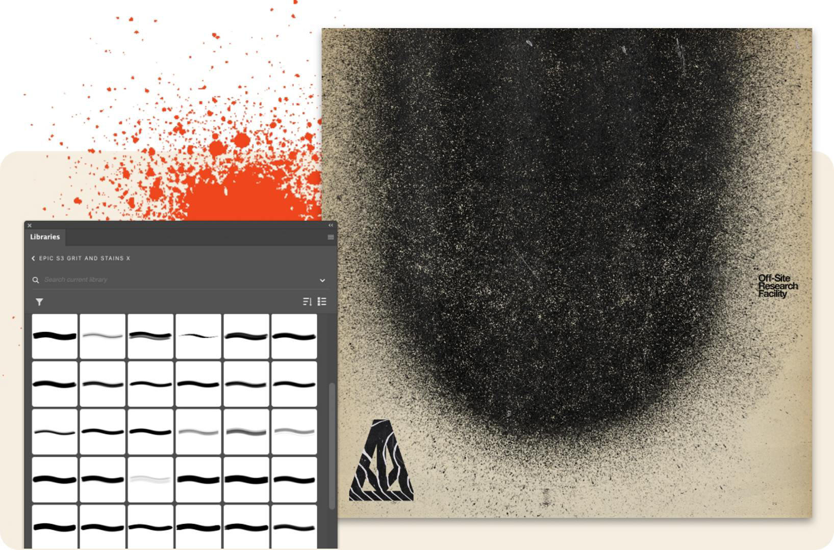 Download 50 free spray and spatter brushes from Alejandro Chavetta.