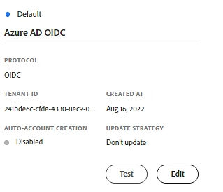 Edit identity provider configuration settings.