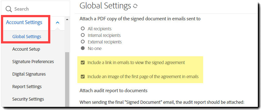 Email security options