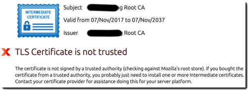 Untrusted CA