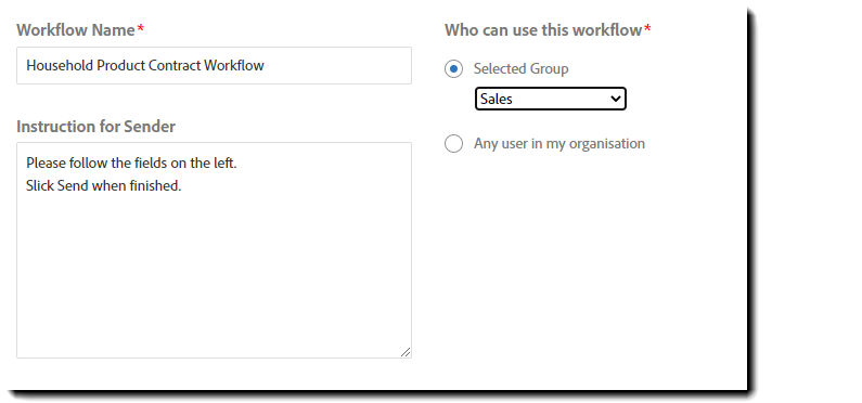 Example workflow info