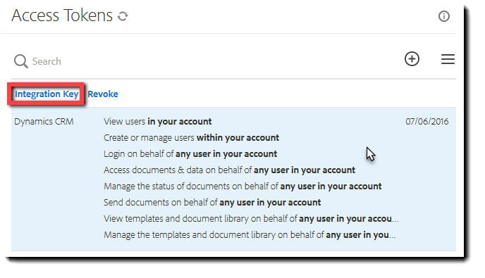 The Integration Key link