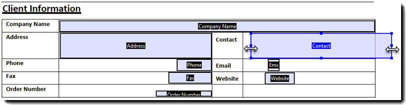 Manually adjust the width of the field to fit