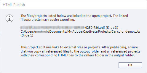 File export for publish