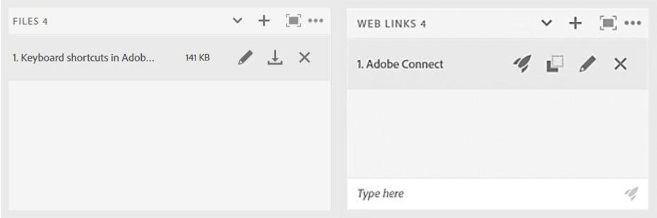 Files and weblinks pod