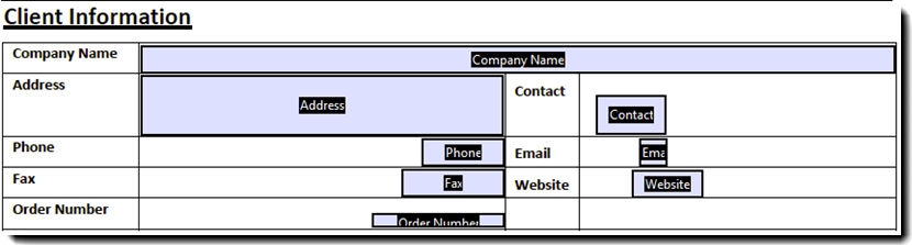 Rough Form field placement