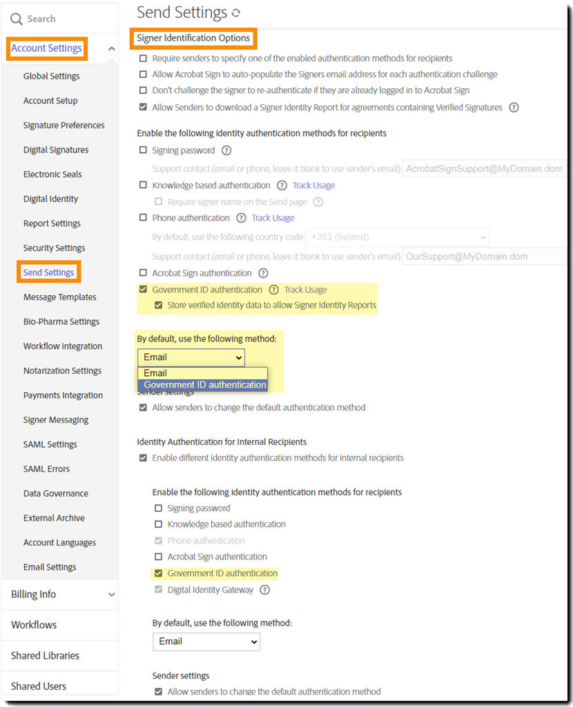 Government ID authentication controls