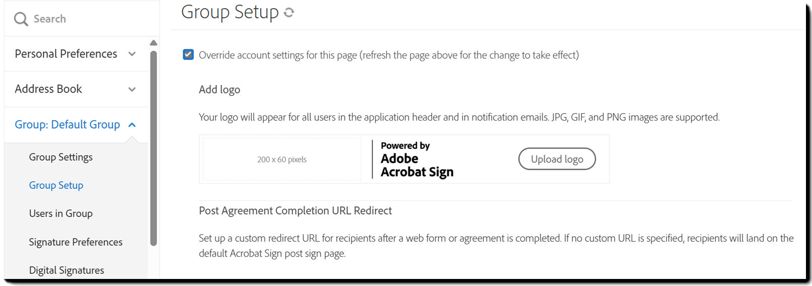 Group Admin View