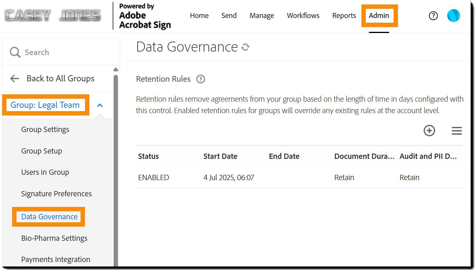 Group-level data governance