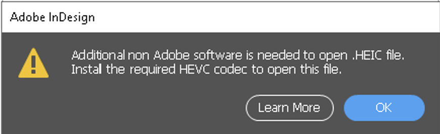 開啟 .heic 檔案時發生問題