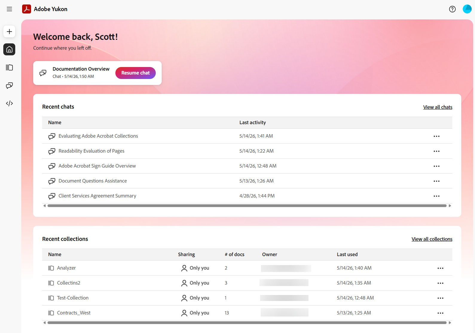 The Home page in Knowledge Base