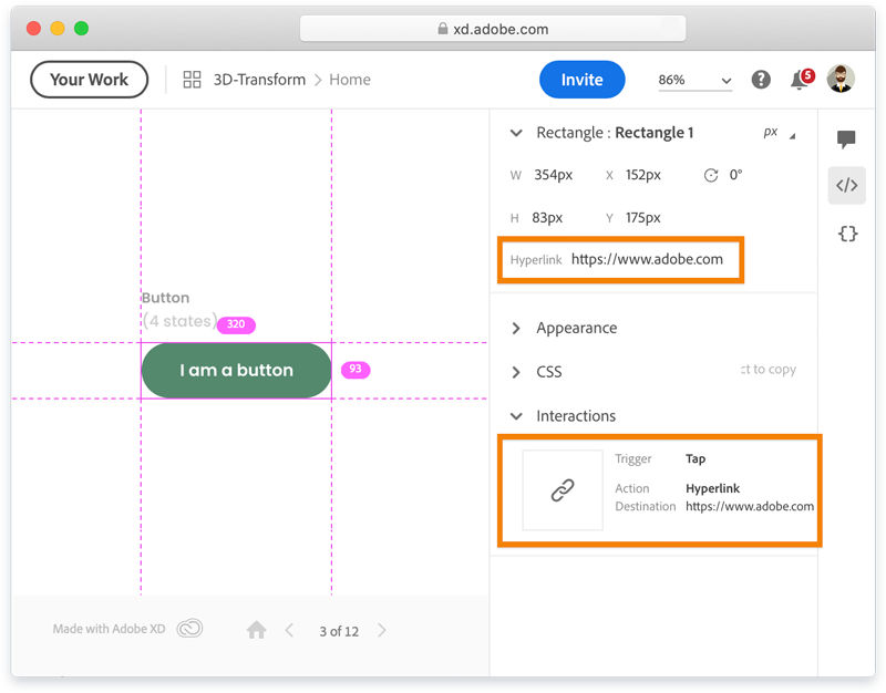 Inspect object Hyperlinks
