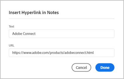 Use Notes Chat Q A Polls and Quiz pods in Adobe Connect meeting