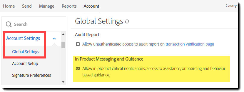In product message controls