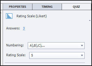 Likert answer options