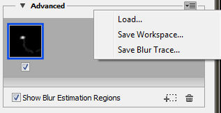 Photoshop Save and load blur traces