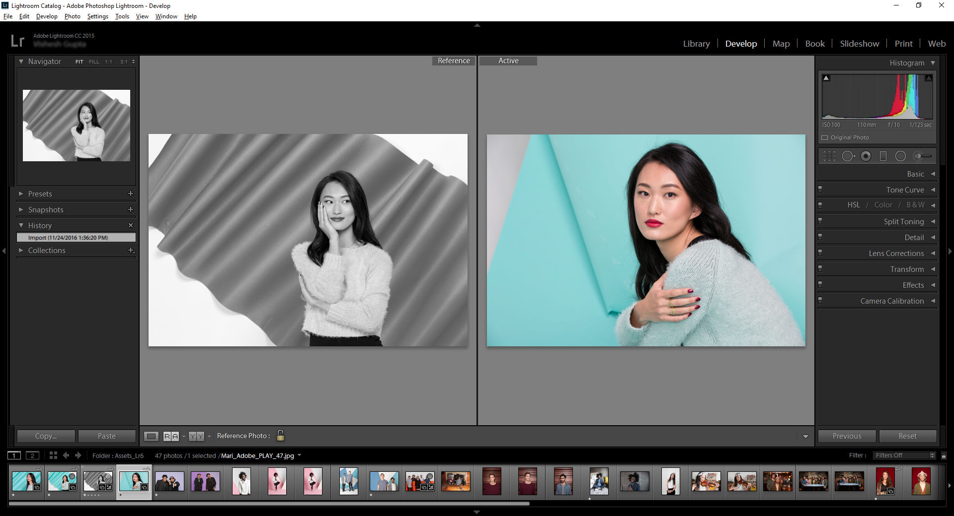 Auswählen eines Referenzfotos