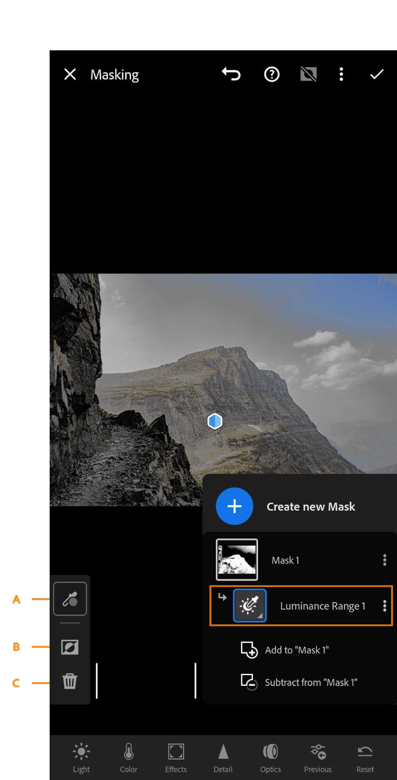 luminance-range-masking
