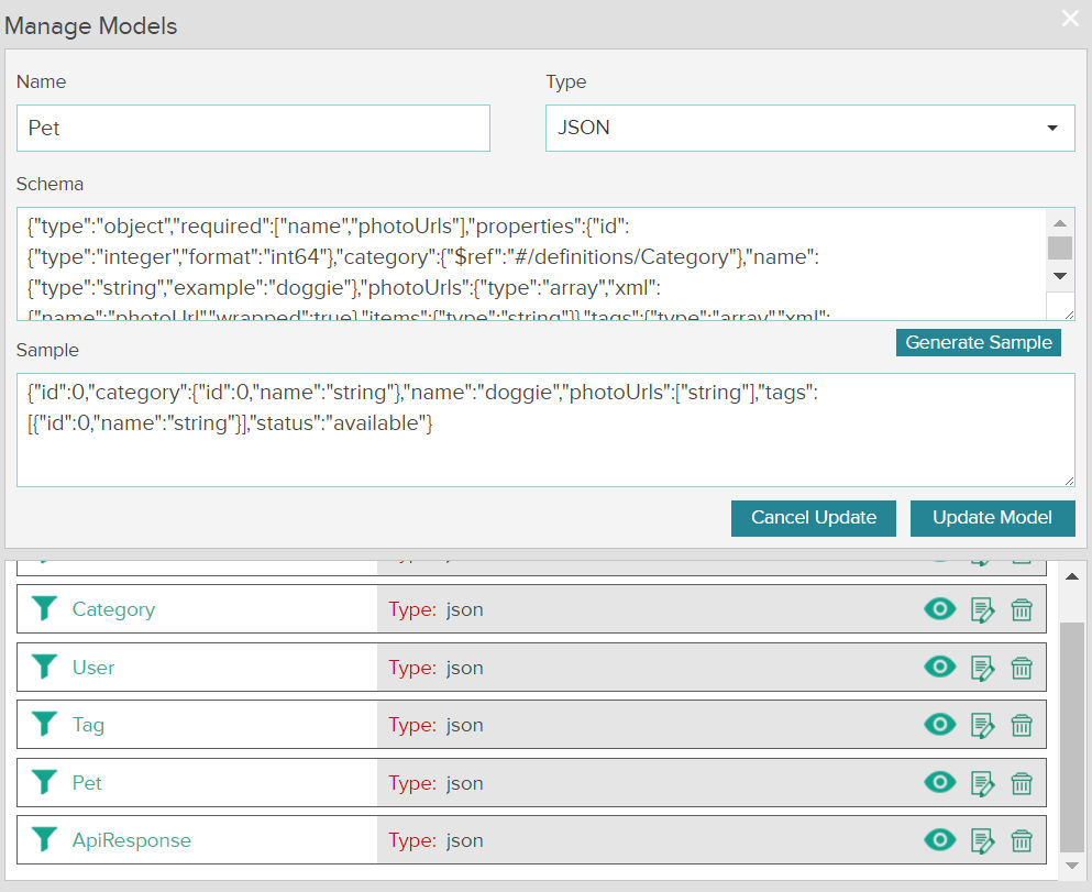 Swagger schema