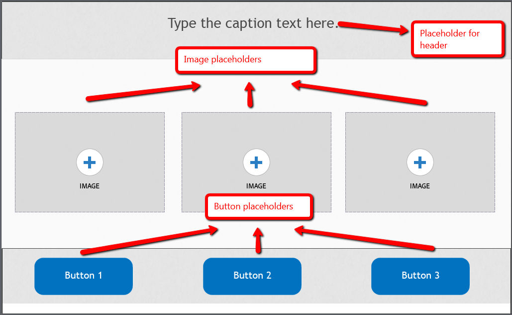 Master slide with placeholders