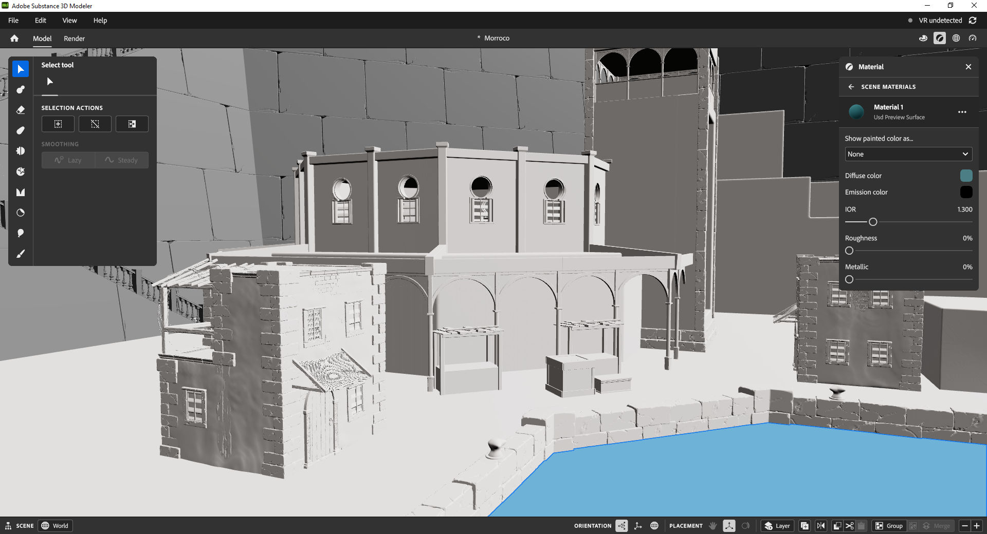 An image showing nanite and sculpting in Modeler.